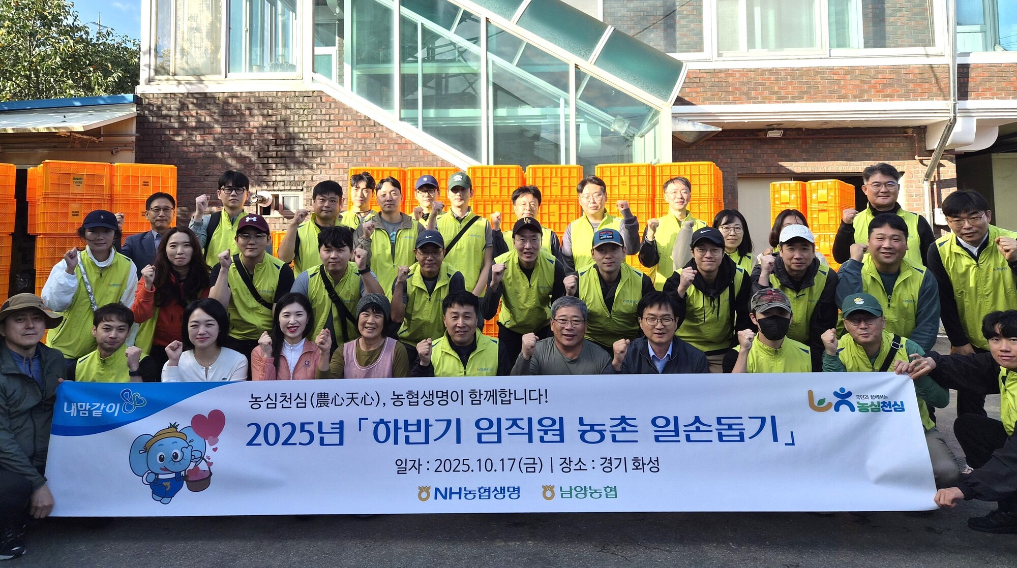 NH농협생명 임직원, 화성시 농가서 포도수확 도와