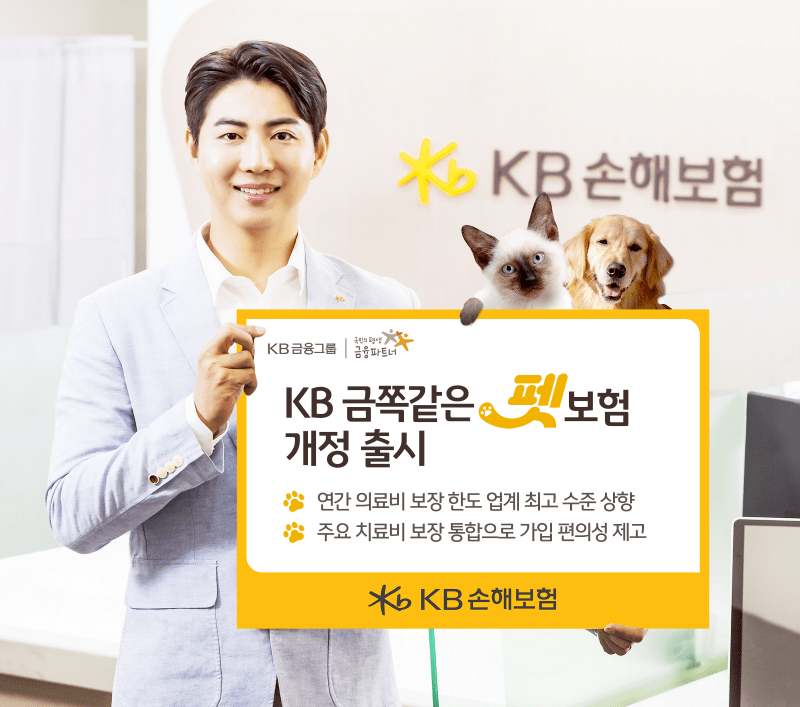 KB손해보험, 'KB 금쪽같은 펫보험'… 의료비 보장 확대