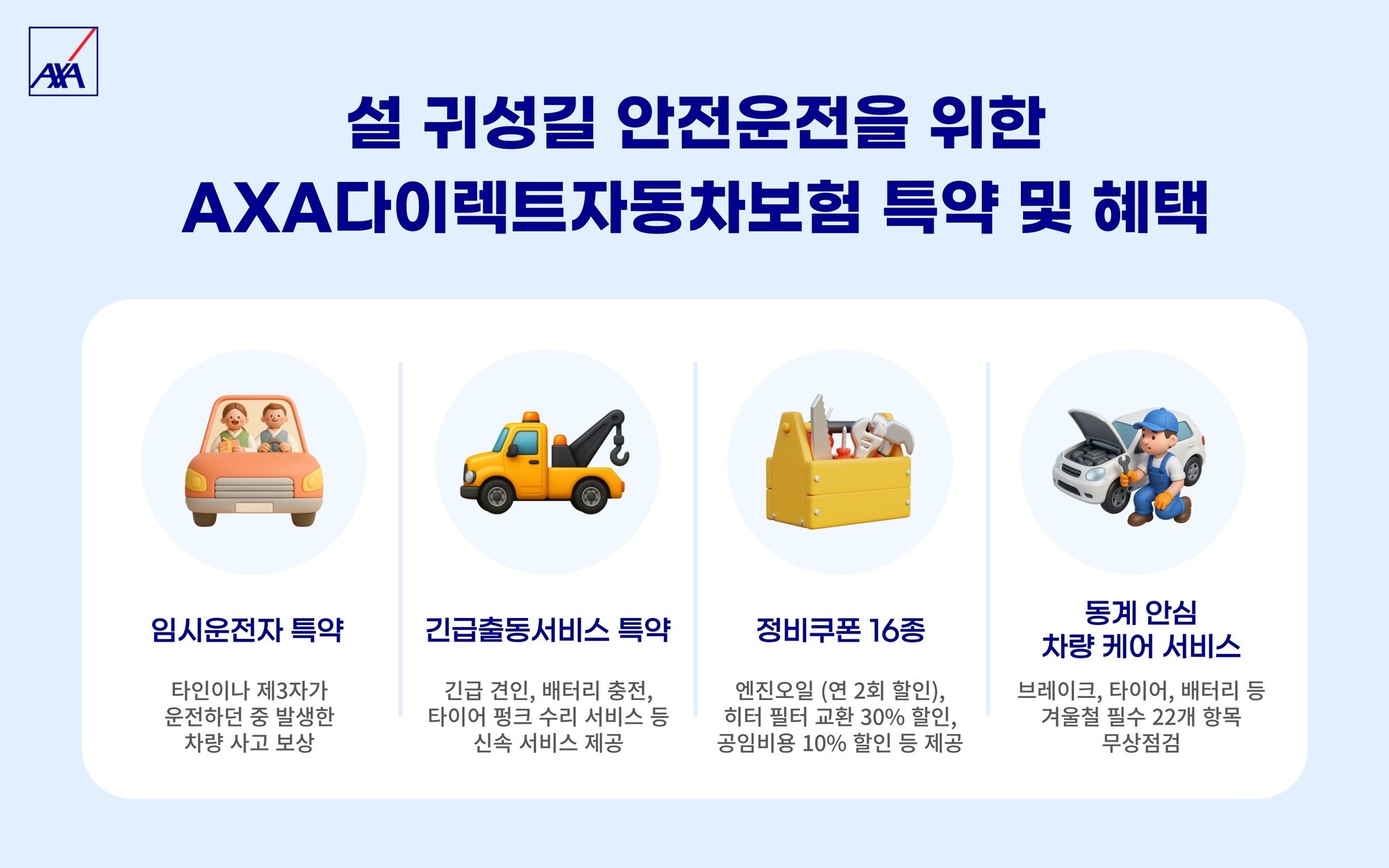 악사손보, 귀성길 안전운전 ﻿“보험으로 대비하고, 차량은 점검하자”